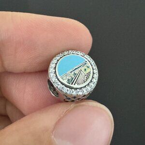 Pandora Emerald Isle, North Carolina Charm Pendant Bead S925 Silver Bead Charm